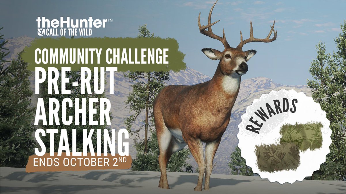 Bows ready?

Here's how you can work together to unlock 2 exclusive rewards:
- Hop in-game 
- Use a bow or crossbow to hunt Whitetail, Mule, and Blacktail Deer
- Pass the Harvest Check
- Repeat until we reach 100% completion by October 2nd.