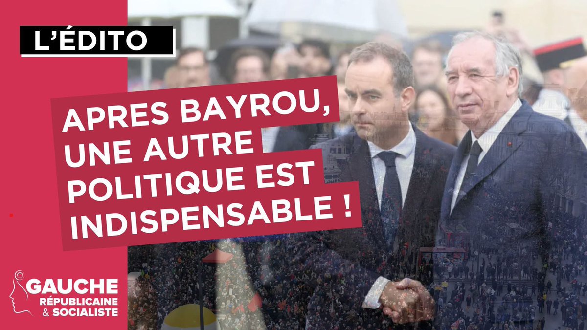 🔴Après Bayrou, une autre politique est nécessaire et indispensable ! Elle est aussi possible !🔴
👉 g-r-s.fr/apres-bayrou-u…
Aujourd’hui, jeudi #18septembre 2025, la GRS sera aux côtés des salariés, mobilisés partout à l’appel de l’intersyndicale.
#salaires #justicefiscale