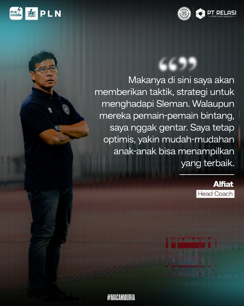 Optimis dan tidak gentar. Poin penting yang disampaikan Coach Alfiat🔥

Semoga dimudahkan dan dilancarkan 🔵

#PersikuKudus #MacanMuria