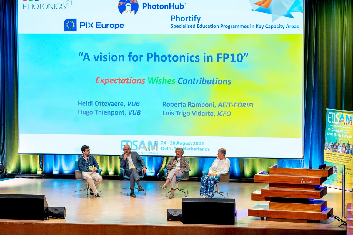 EOS_AM's tweet image. 💡At #EOSAM2025, EOS hosted its 9th EU Project Session, where projects presented their goals and results. From photonics innovation to quantum internet and integrated chips, the talks showcased how EU projects are shaping Europe’s future in photonics. 
Thanks to all speakers!👏