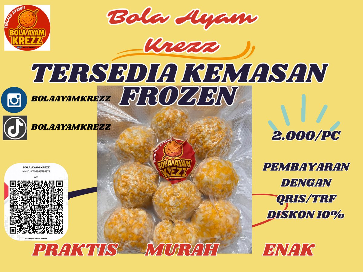 mamoghi's tweet photo. Followers ku ga banyak tp niatku cari rejeki, sekoga ada yang minat. Aku jual makanan homemade, ada sosis ayam homemade, bakso sosis dan bola ayam krezz, harga mulai 2.000/pc. Kemasan frozen vacuum pck. Bahan asli daging ayam, dijamin enak murah dan praktis. https://t.co/Vg6xuySPis