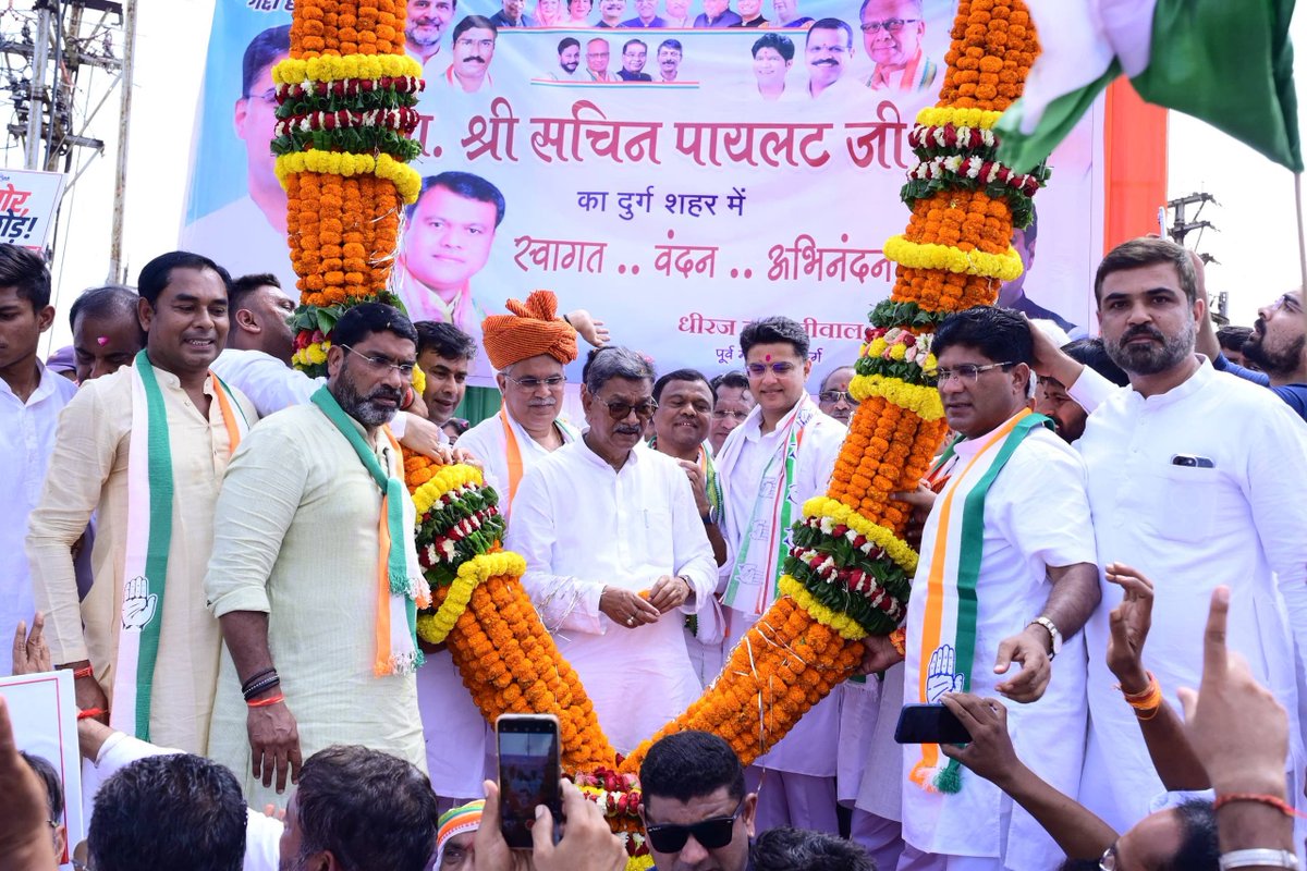 SachinPilot's tweet image. दुर्ग पहुँचने पर स्वागत के लिए आभार। 

@INCChhattisgarh