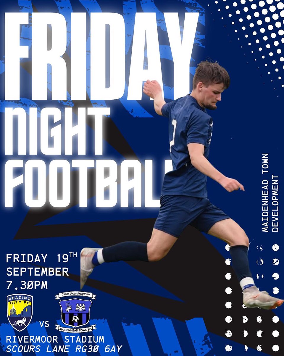 Our Development side are also in action tomorrow night in <a href="/ThamesValleyPL/">Thames Valley PL</a> Div 2

⚽️ Kick off 7:30pm
🏟️ Rivermoor Stadium, RG30 6AY
🆚 Reading City Youth

All support welcome!

#MTFC