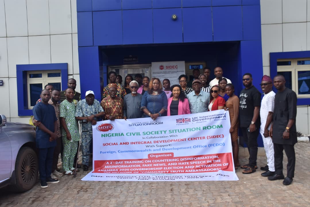 AlfredAjayi5's tweet image. A 2-day fact-checking training on combatting and countering misinformation, disinformation, and fake news. Project IMPACT by Nigeria Civil Society Situation Room and SIDEC with funding support from UK FCDO. 

#SIDECSayNoToFakeNews
#SIDECSayNoToHateSpeech
#ProjectIMPACT