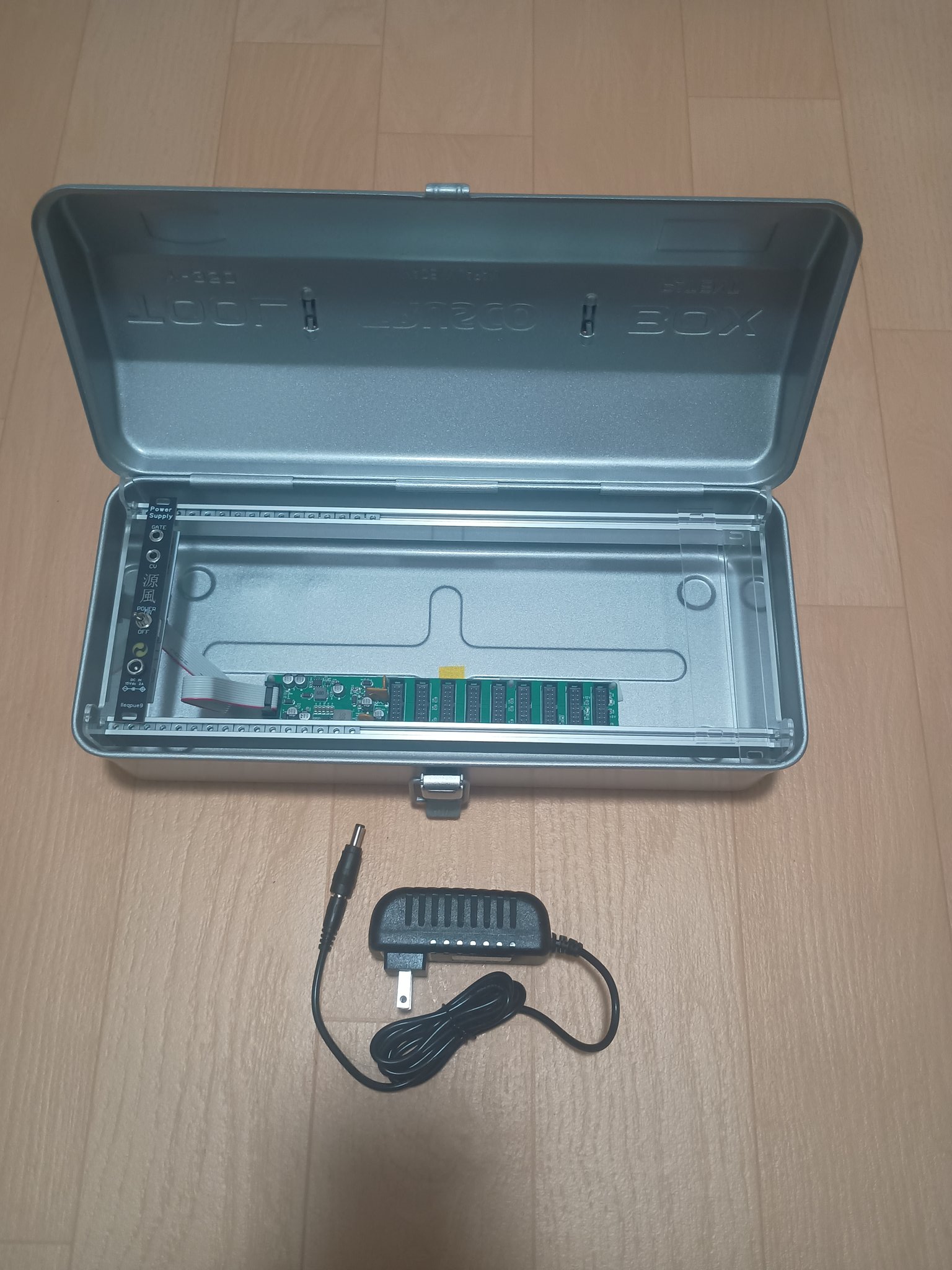 工具箱モジュラーケース 67HP 電源付き lleqpue9　グリーン 工具箱モジュラーケース 67HP 電源付き lleqpue9 グリーン