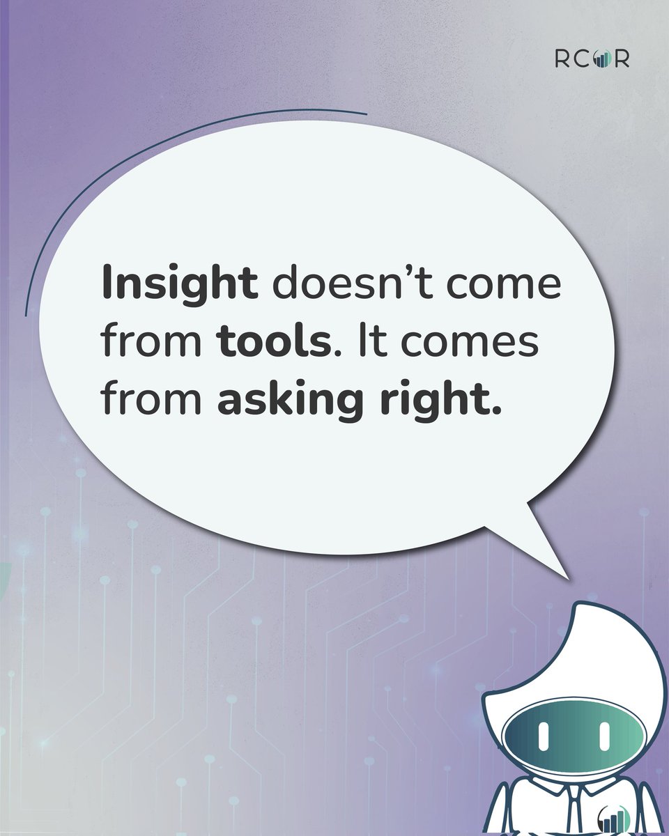 RCOROfficial's tweet photo. Tools alone won’t give you the answers. 
Ask the right questions, get the real insights. 💡📊

#RCOR #consultingsolutions #DataAnalytics #BusinessIntelligence #EnterpriseSolutions https://t.co/yG9iIbwnoT
