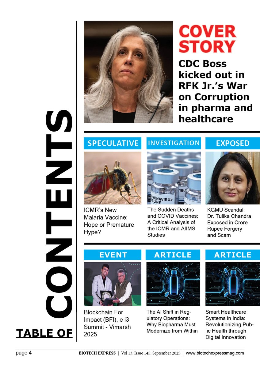 KBiotechexpress's tweet image. Contents in Current Issue of Biotech Express magazine highlighting @RFKJr_Official, father of @adarpoonawalla, @Strands @rajeevvarshney and many others.