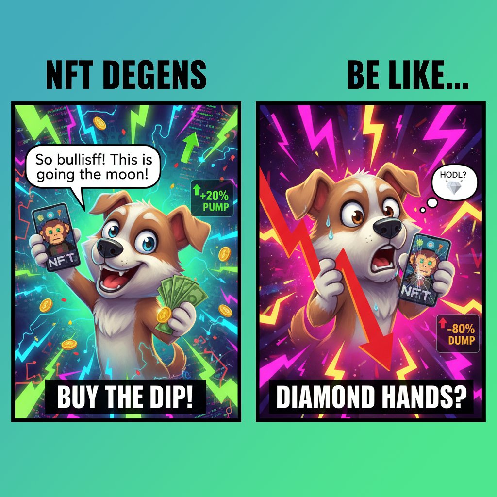 AIDogPro's tweet photo. Me: buys a random NFT for $500 💸  
NFT: just a pixelated monkey 🐒  
Price: goes down 80% 📉  
Me: "I’m basically an art collector now" 😅🎨  
NFTs: making dreams colorful and wallets lighter 💀  
#AIDP #NFTMeme #CryptoLife https://t.co/fhH3GXgOAL