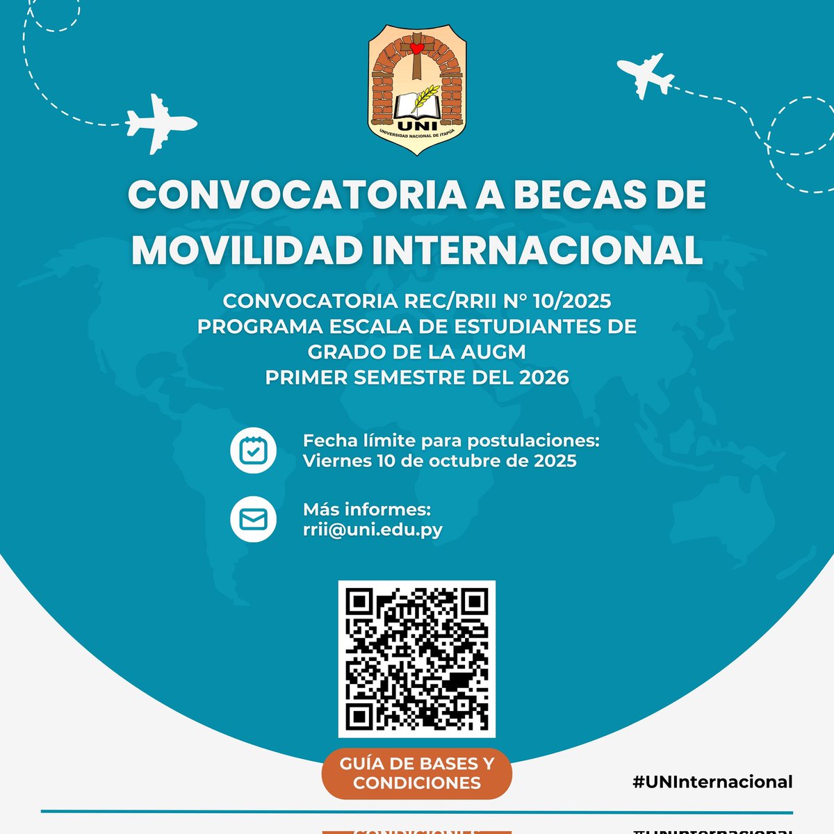 Apertura de Convocatoria: Becas de Movilidad Internacional 2026
uni.edu.py/apertura-de-co…|