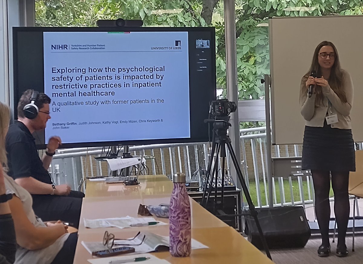 Wonderful presentation from Beth talking about #PsychologicalSafety and restrictive practices - incredible PhD #mhnr2025