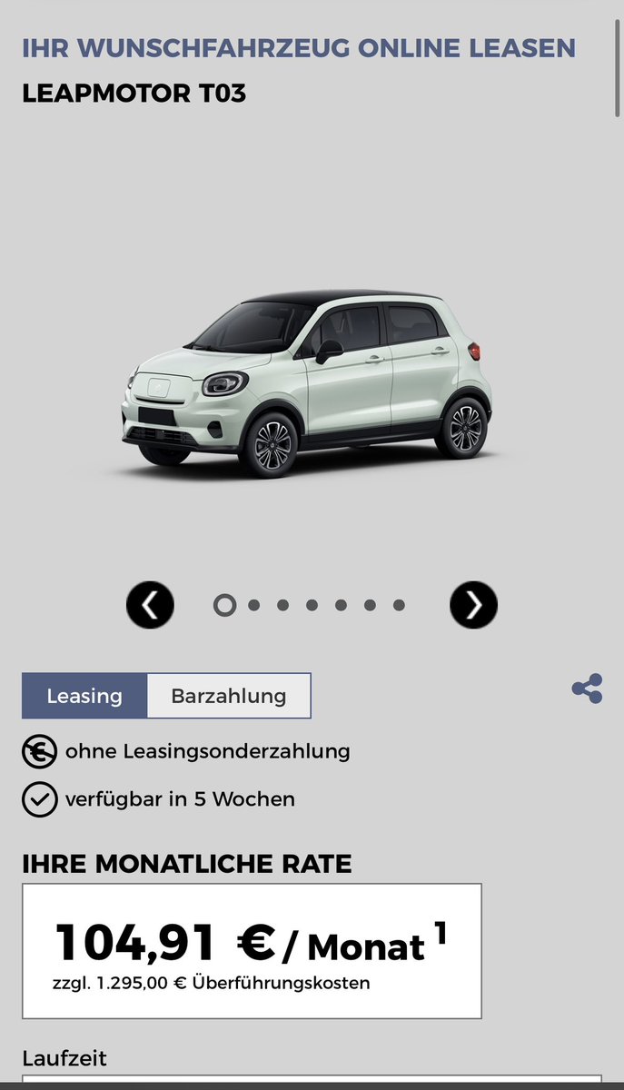 Heute nen Leapmotor T03 probegefahren - keine Schönheit, aber Wahnsinn was man damit im Klein(st)wagensegment fürs Geld bekommt 🤯