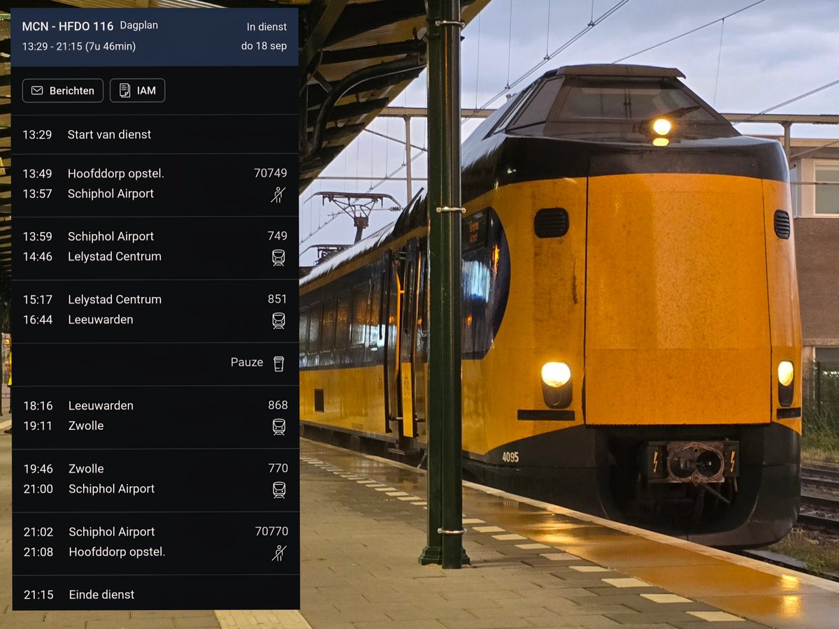 sabineramp1985's tweet image. Goedemiddag allemaal, na een dagje vrij geweest te zijn mag ik vandaag weer een mooie late dienst gaan doen, zowel wbt tijden als inhoud. 
Ik mag eerst naar #Lelystad Centrum om een half uur later naar #Leeuwarden te gaan waar ik een lange pauze heb.