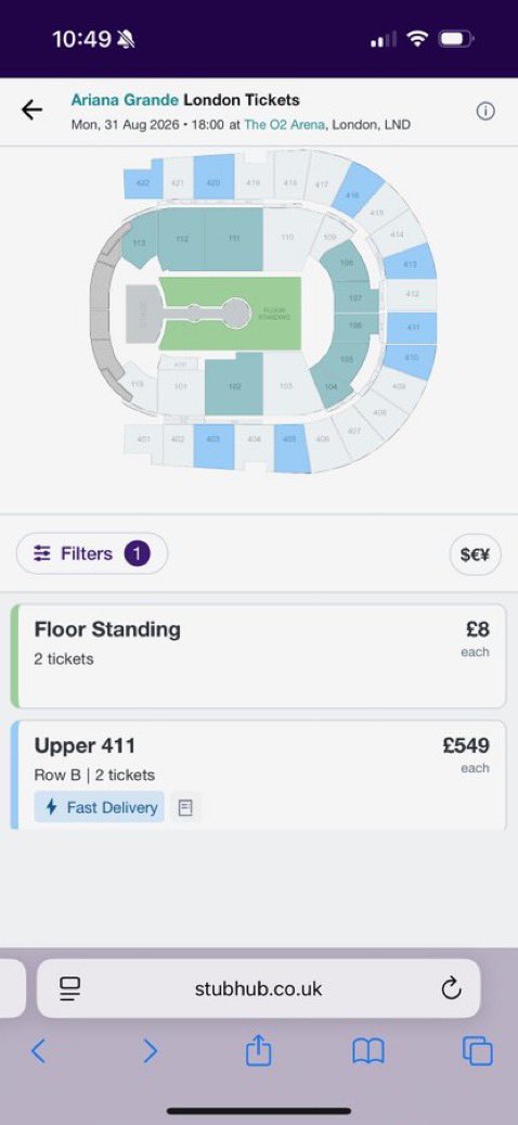 A scalper accidentally sold floor tickets for €8