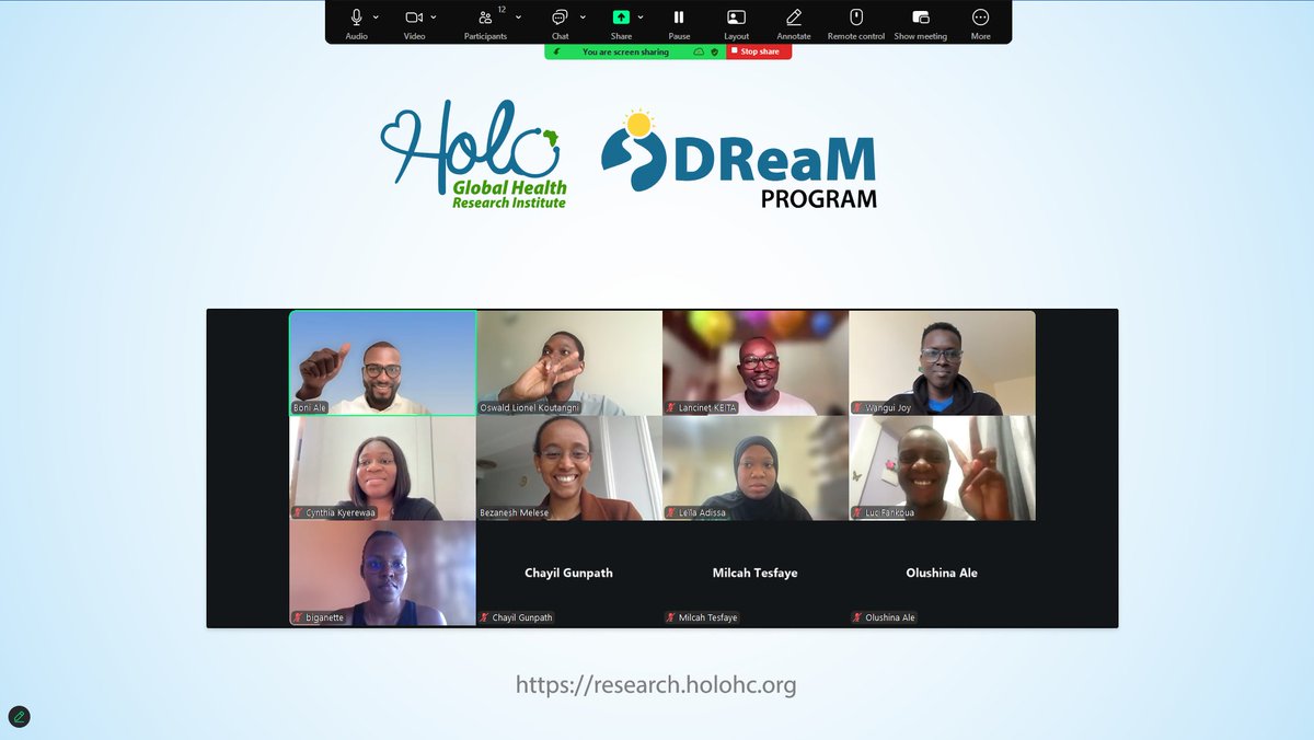 hologhri's tweet photo. 🌍 First virtual meeting ✅
We officially welcomed our 2025 #DReaMProgram fellows!

12 bright minds from across Africa, ready to lead in data science &amp; medical writing. 🚀

The future of #GlobalHealth starts now.

#HealthResearch #HoloGlobal https://t.co/ejy3KVQHwk