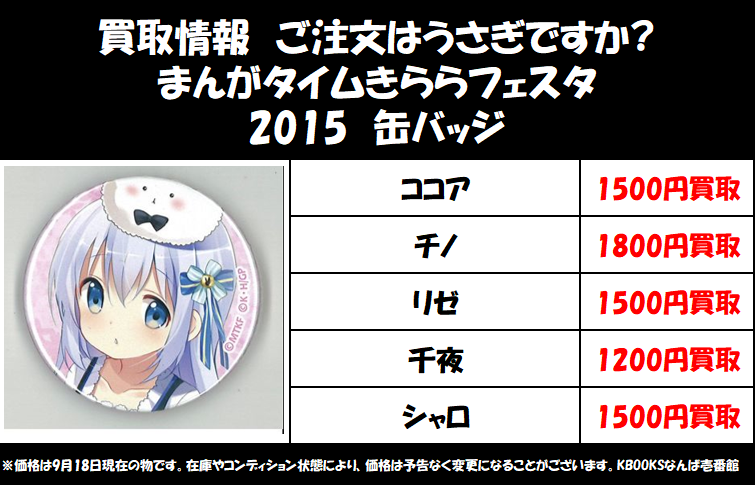 まんがタイムきらら展FINAL 缶バッジ　ココア　ご注文はうさぎですか まんがタイムきらら展FINAL