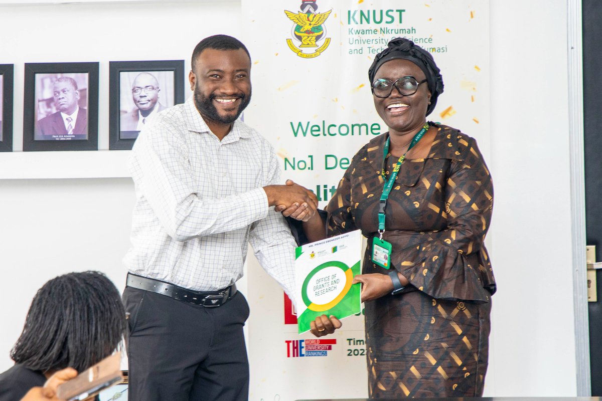 compengKNUST's tweet image. 📍KNUST has awarded GH₵1.5 million in research grants to 29 staff members under the 10th cycle of the KNUST Research Fund (KReF).

From the our Department, big congratulations to:
 
Dr. Prince Ebenezer Adjei
Dr. Theresa-Samuelle Adjaidoo
Ing. Dr. Dorothy Araba Yakoba Agyapong