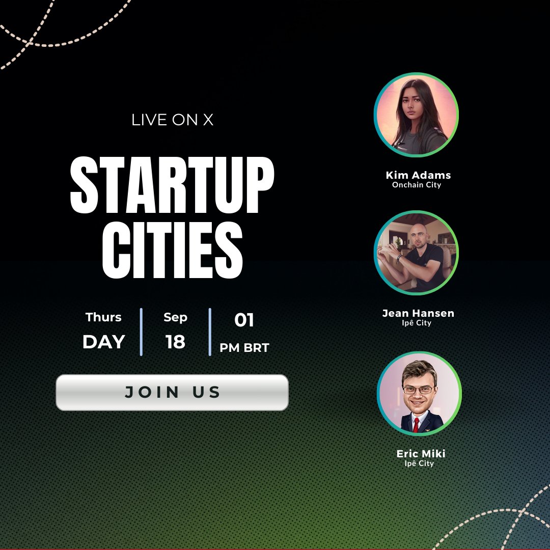 Join us today on X Live to discuss the latest news and projects emerging on the Network State ecosystem.

As we approach the NS Conference on Oct 3rd in Singapore, it's time to warm up and get to know those who are building a parallel society.

RSVP below.