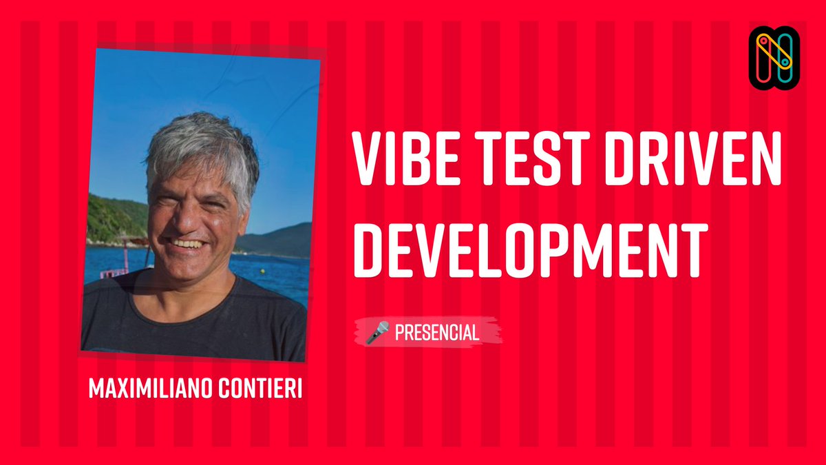 Maxi Contieri (@mcsee1) on Twitter photo La semana que viene estaré dando una charla sobre Vibe Test Driven Development en <a href="/nerdearla/">#nerdearla</a> .
Las entradas son gratis como siempre.
nerdear.la/agenda/vibe-te… La semana que viene estaré dando una charla sobre Vibe Test Driven Development en <a href="/nerdearla/">#nerdearla</a> .
Las entradas son gratis como siempre.
nerdear.la/agenda/vibe-te…