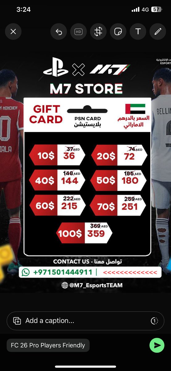 السلام عليكم ورحمة الله وبركاته 🌹

📢 نعلن عن بدء استقبال طلبات الاستورات الإماراتية ابتداءً من اليوم ✅
💰 حسب الأسعار الموضحة بالصورة

للراغبين بالطلب يرجى التواصل على الخاص 📩