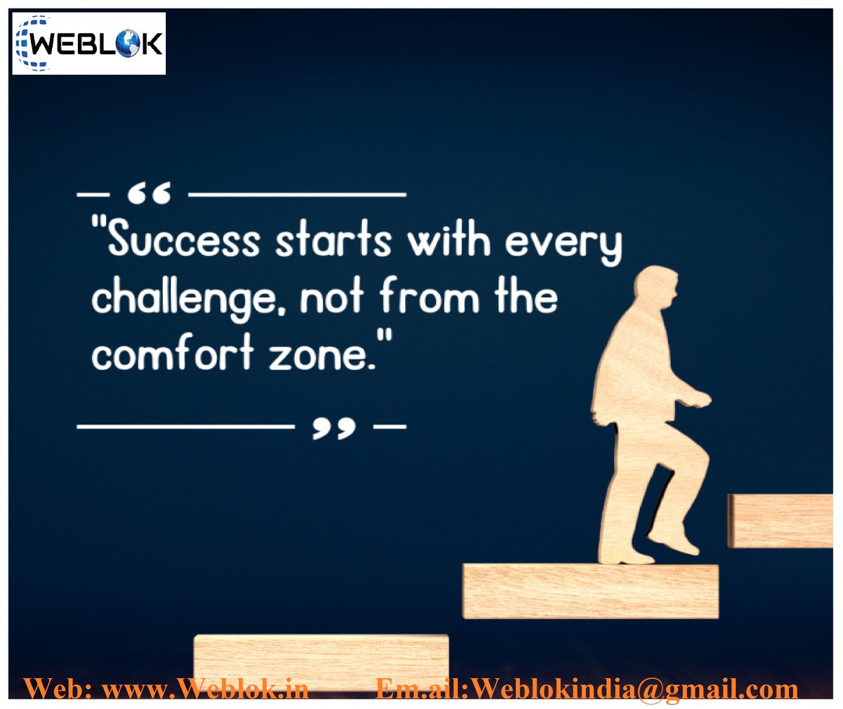 WebLokOfficial's tweet photo. Success start with every challenge. not from the comfort zone." https://t.co/d6yjNMRMvD