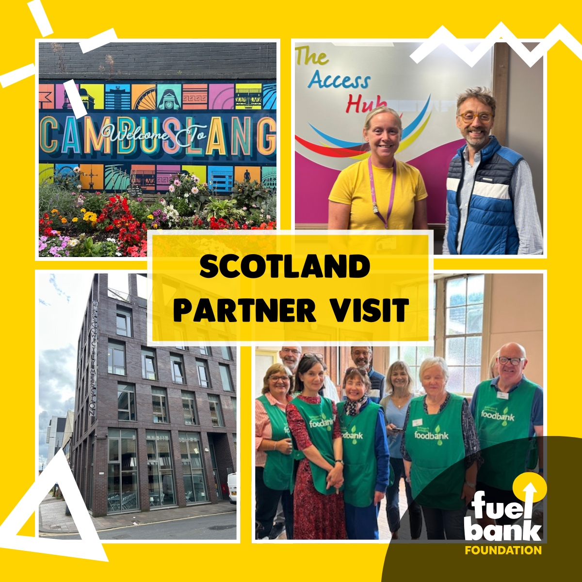 Fuel Bank CEO Matt Cole has been on the road visiting our partners in Scotland. 

Matt dropped in to see the amazing work being done at <a href="/com_links/">Community Links Scotland</a>, <a href="/CR_Foodbank/">Rutherglen and Cambuslang Foodbank</a>, <a href="/GCMcare/">Glasgow City Mission</a> and Simon Community Glasgow. 

#Charity #Partnerships #Teamwork #FuelPoverty