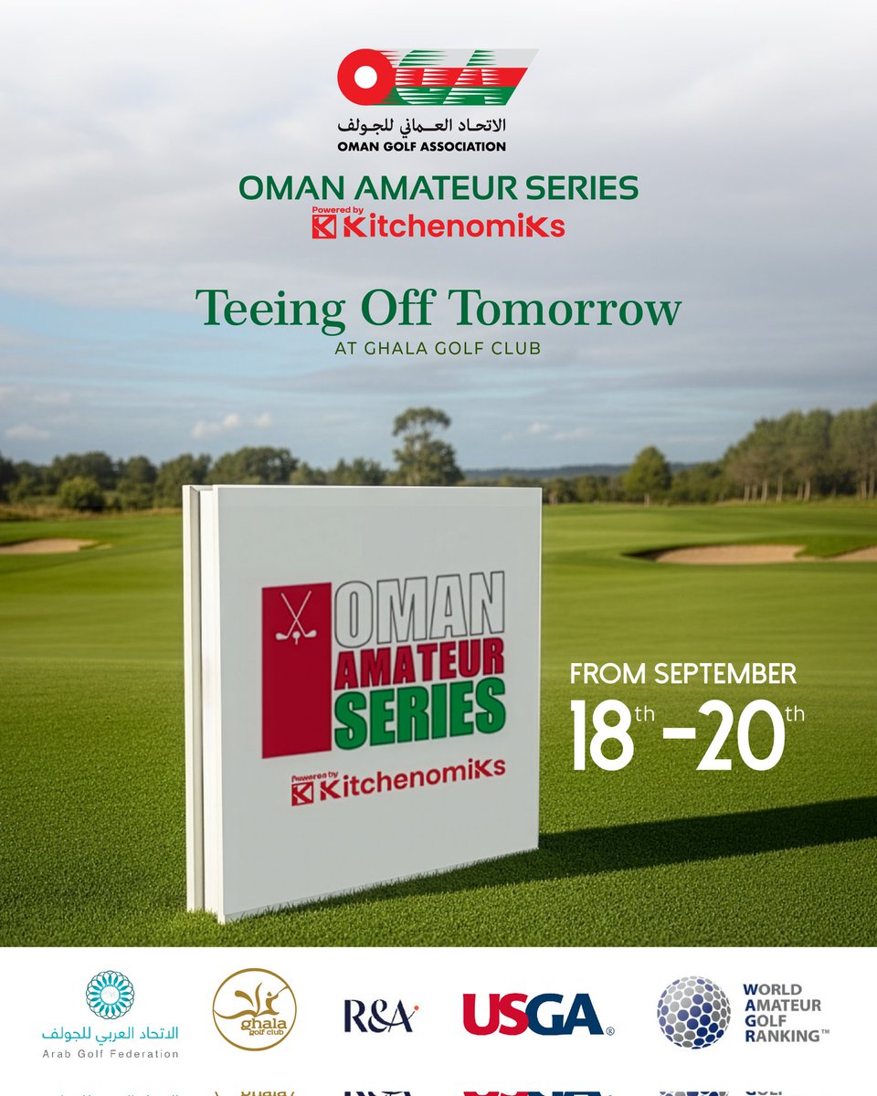 ⛳🇴🇲🏆 Oman Amateur series tee off tomorrow at @ghalagolfclub , all the very best to the participants.

#golfinoman #amateurseries #oman #muscat #golf
