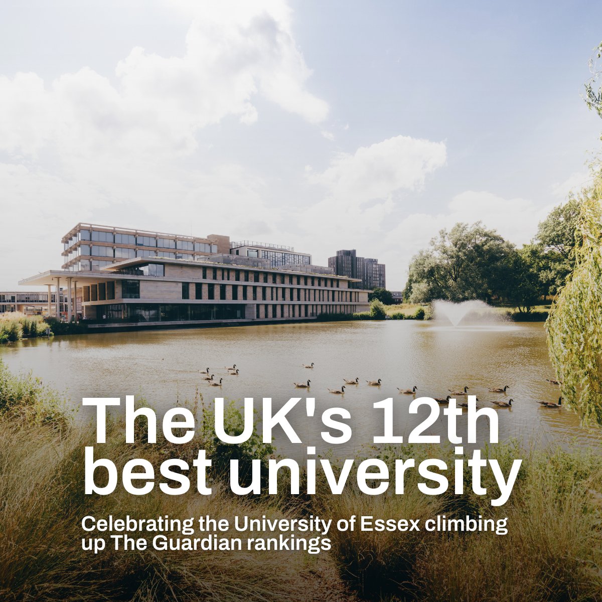 Take a look at why the Guardian University Guide named Essex the 12th best university, with 9 subjects in the UK top 10.

Discover how the student experience we offer is helping us stay ahead of many Russell Group universities.

brnw.ch/21wVSvY