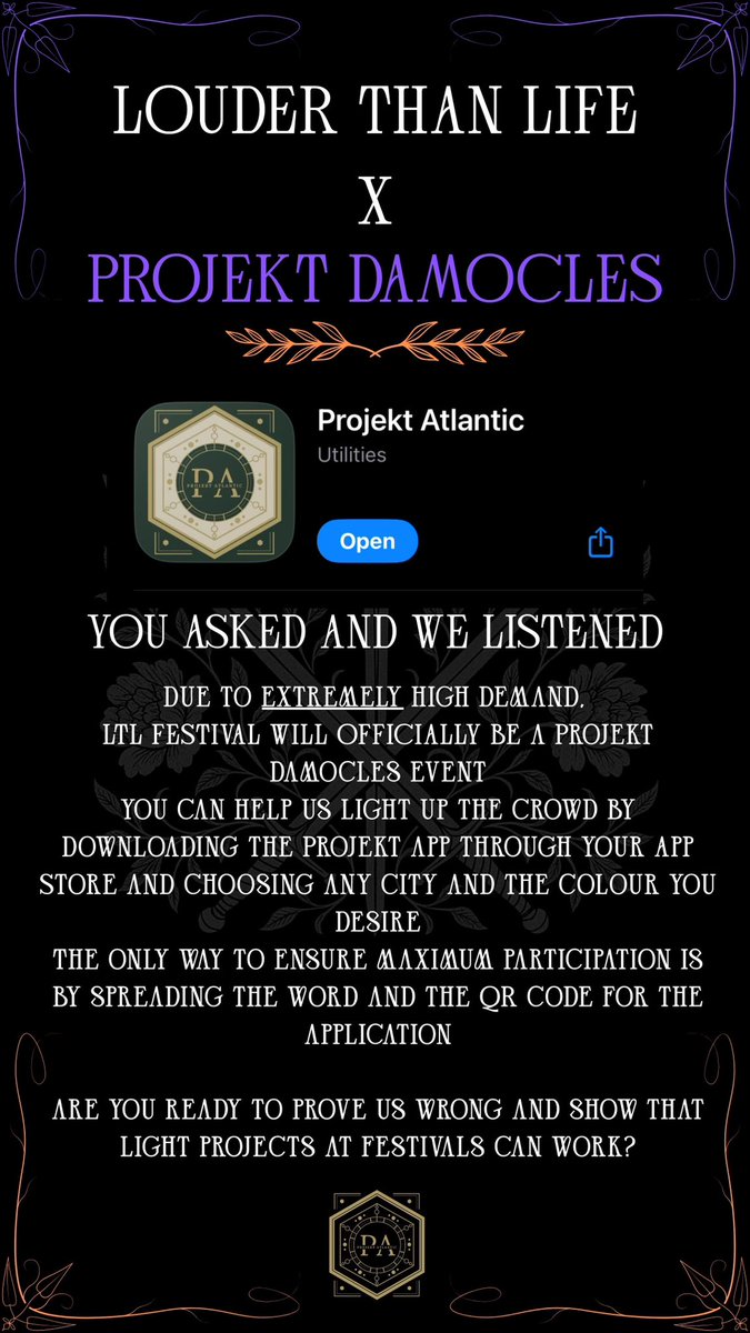 PROJEKTATLANTIC's tweet image. We heard you!
Louder Than Life….. Damocles is yours!
#sleeptoken #projektdamocles