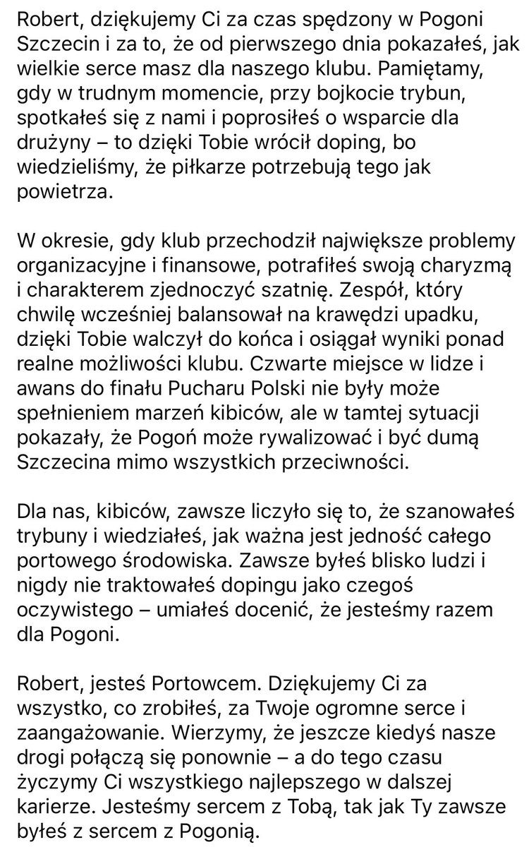 Robert dziękujemy!