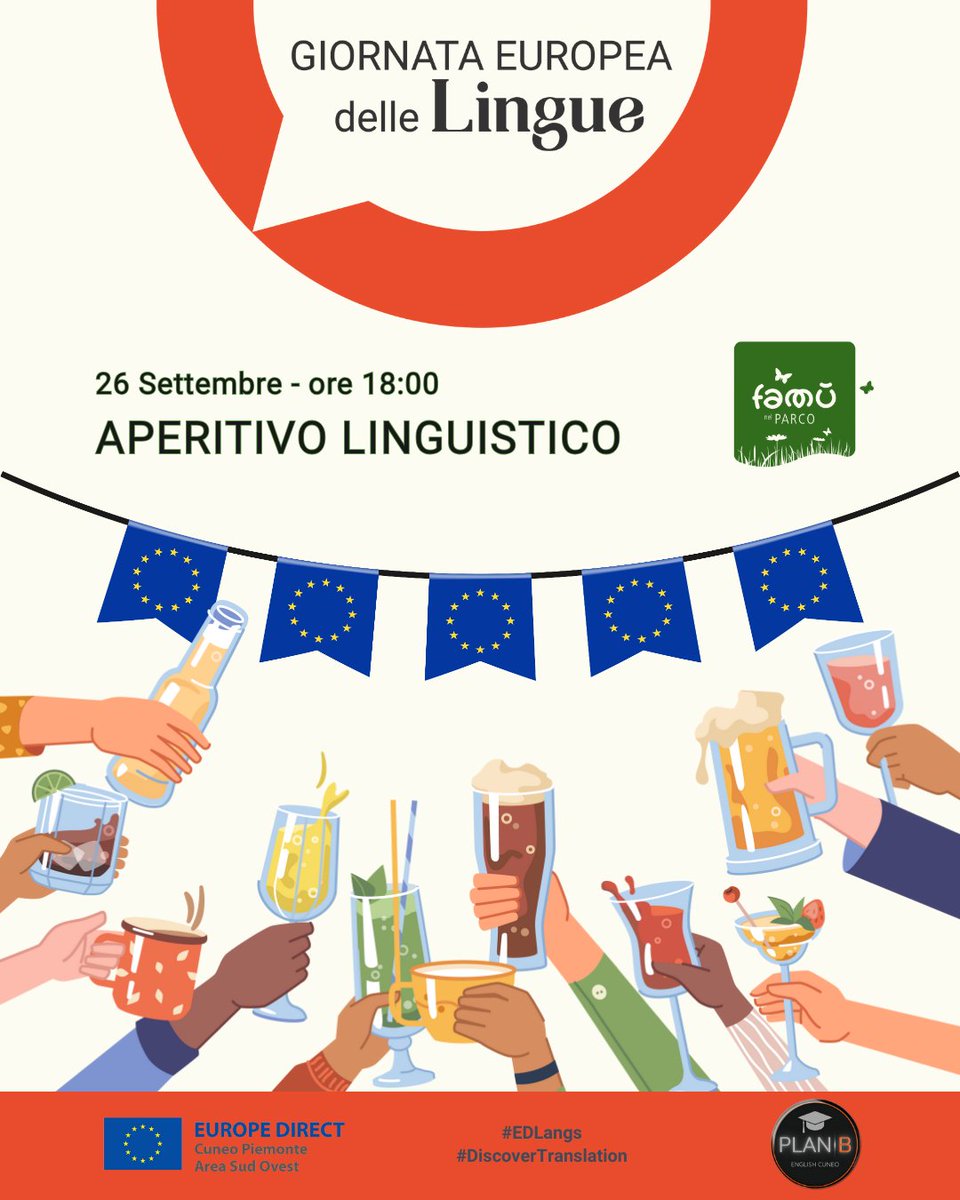 𝑨𝒑𝒆𝒓𝒊𝒕𝒊𝒗𝒐 𝑳𝒊𝒏𝒈𝒖𝒊𝒔𝒕𝒊𝒄𝒐 
26/09/2025 ore 18.00-20.00
Famù nel Parco
Unisciti a noi per un aperitivo diverso dal solito! 
Iscrizioni aperte fino al 24 settembre al form: forms.gle/xZytZrgyxBLGMt…