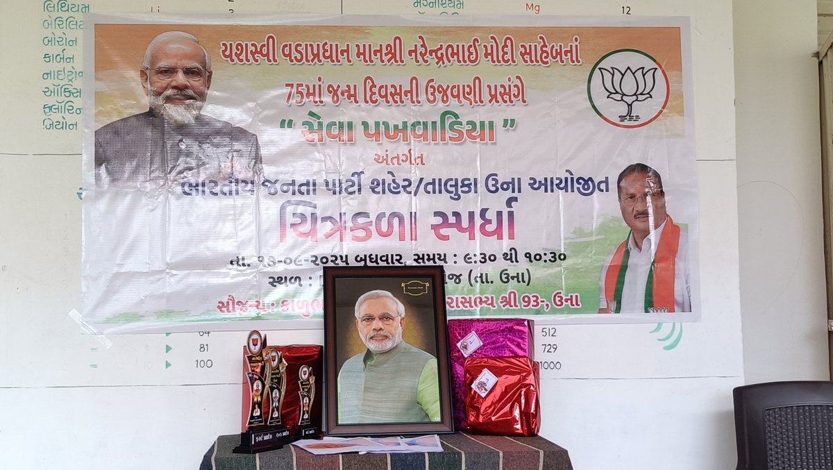 देश के प्रधानमंत्री नरेंद्रभाई मोदी जी के जन्म दिन के अवसर पर सेवा पखवाड़िया कार्यक्रम में भारतीय जनता पार्टी के सब कार्यकता के साथ उपस्थित रहा । <a href="/PMOIndia/">PMO India</a> <a href="/CMOGuj/">CMO Gujarat</a>
<a href="/Bhupendrapbjp/">Bhupendra Patel</a>
<a href="/BJP4India/">BJP</a> <a href="/narendramodi/">Narendra Modi</a> <a href="/CRPaatil/">C R Paatil</a> <a href="/BJP4Gujarat/">BJP Gujarat</a> <a href="/ratnakar273/">Ratnakar</a> #PMO #HBDPMModi #ModiBirthday