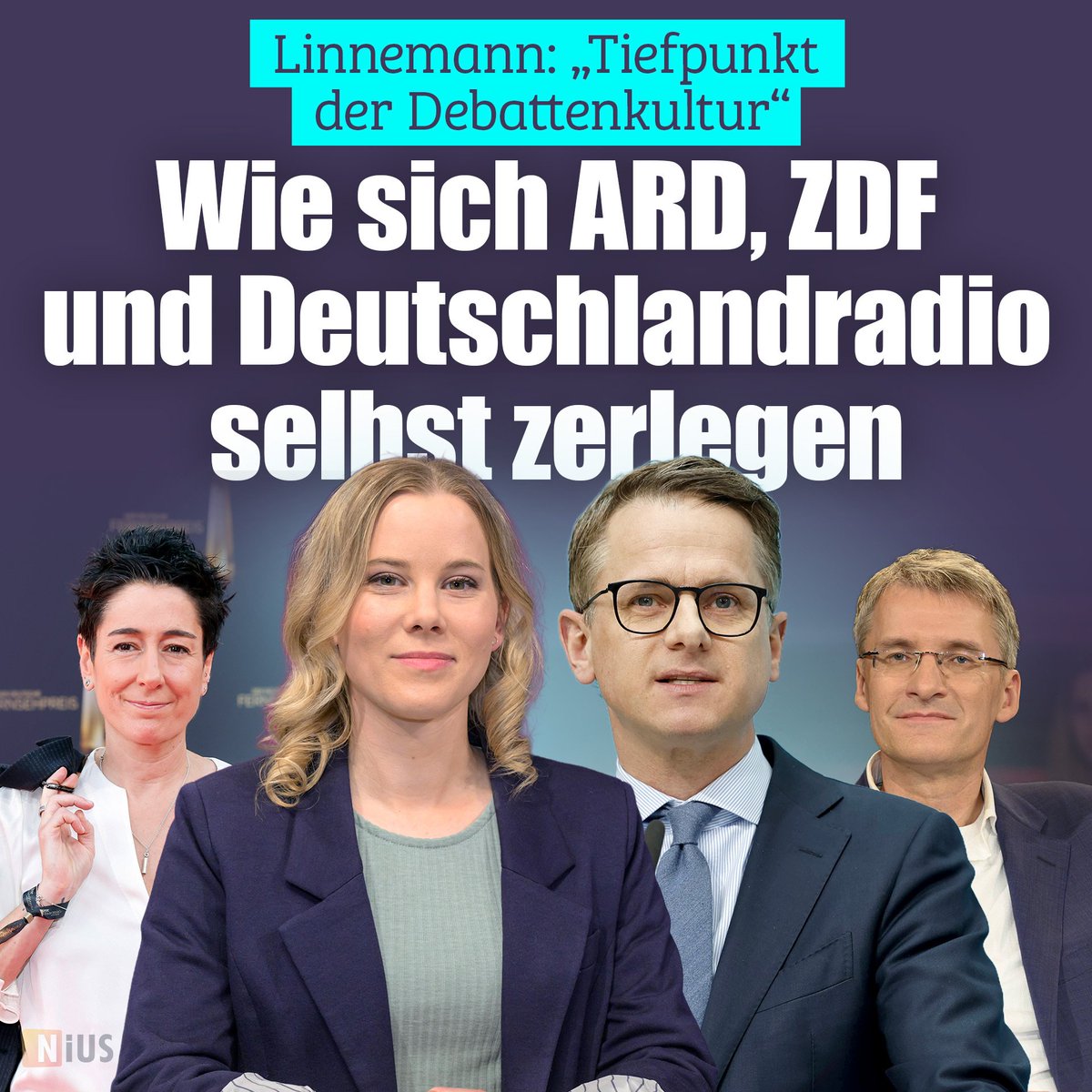 Es war eine Woche des Untergangs: Die öffentlich-rechtlichen Rundfunkanstalten von ARD, ZDF und Deutschlandradio, für die wir jährlich rund 8,1 Milliarden Euro Rundfunkbeitrag zahlen, heben sich momentan selbst aus den Angeln. nius.de/medien/news/wi…