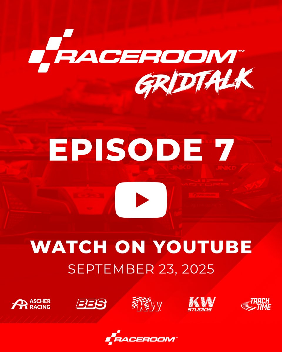 🎙️ RaceRoom GridTalk – Episode 7

Join us on September 23 as we go in-depth on everything coming in the Q3 2025 Update:

🚗 3 new Hypercars
🏆 Renault Laguna Super Touring
📈 New Ranked Multiplayer UI
✨ Major graphics upgrade
📺 Watch on youtube.com/@RaceRoomRacing