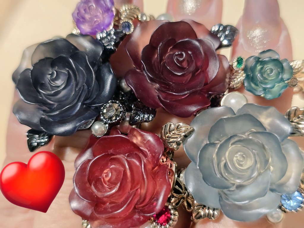 ꫛꫀꪝ✧‧˚「Rose」薔薇＆ピンキーリング　シーグラスアート　赤　レアカラー ꫛꫀꪝ✧‧˚「Rose」薔薇＆ピンキーリング シーグラスアート 赤