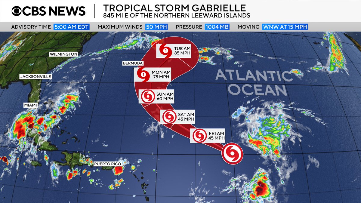 Rob Marciano (@robmarciano) on Twitter photo #Gabrielle struggling to find its footing as fish storm... #Gabrielle struggling to find its footing as fish storm...