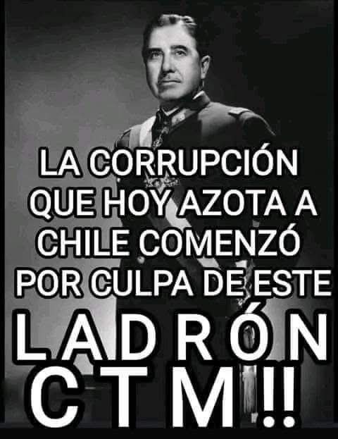 Que intenten blanquear y revivir a este DICTADOR asqueroso, solo habla de una sociedad ignorante y enferma. Que algunos pelagatos sientan orgullo de este viejo qlio ladrón y asesino no cambiará la historia mundial. #VergonzosoSerPinochetista 🤮🤮🤮🤮🤮🤮🤮🤮