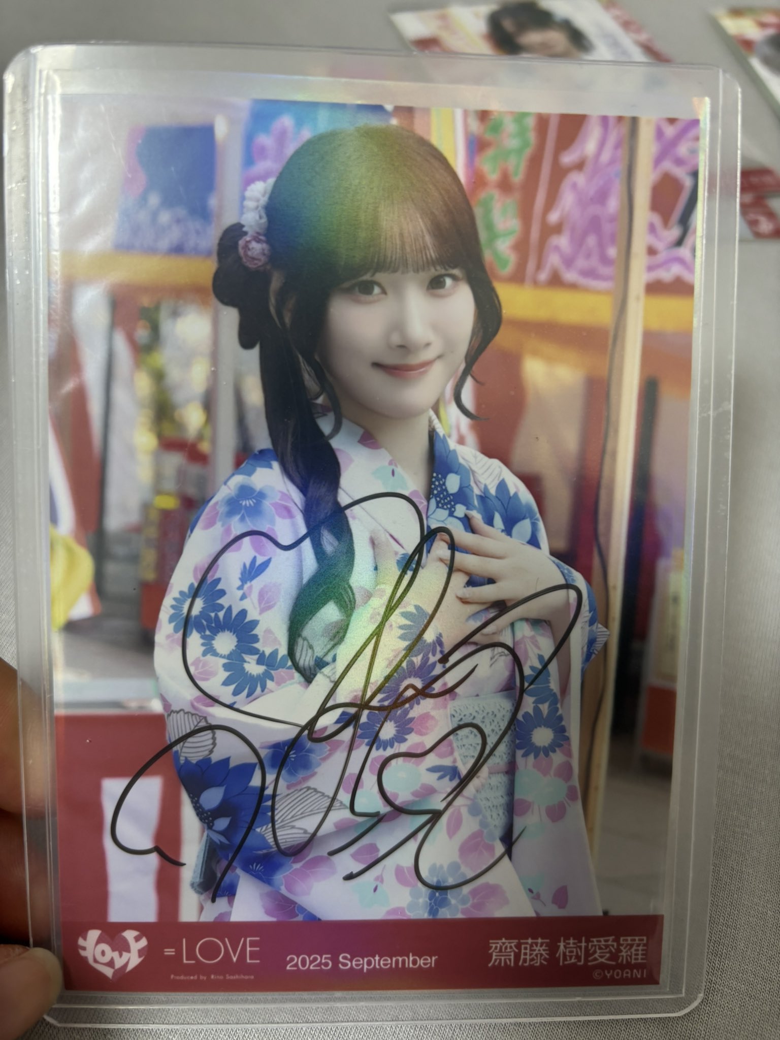 イコラブ　佐々木舞香　直筆　チュウ　生写真　内緒バナシ イコラブ 佐々木舞香 直筆 チュウ 生写真 内緒バナシ LOVE