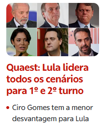 O adversário mais temido por Lula é Ciro Gomes!