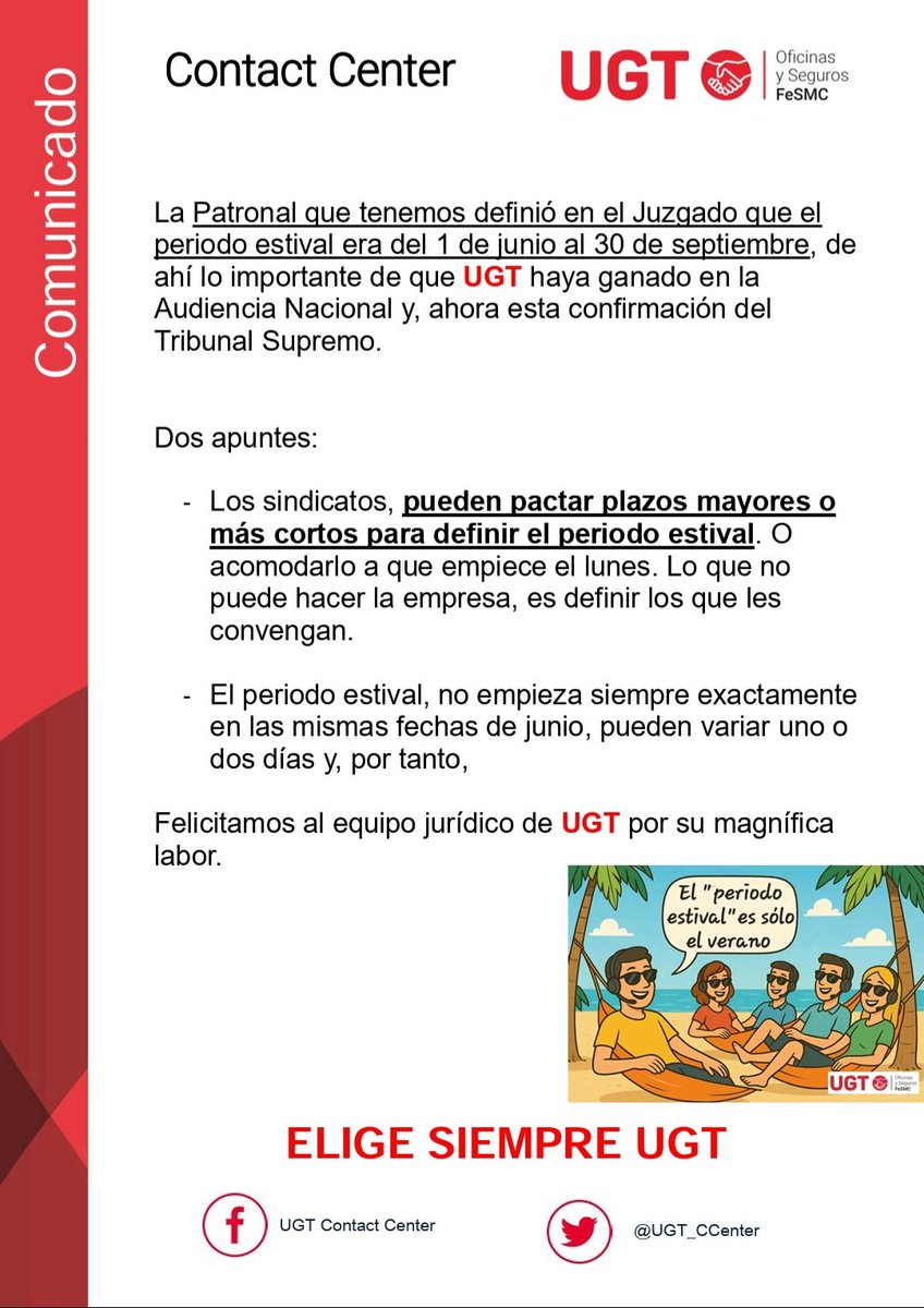 El periodo estival es sólo el verano.