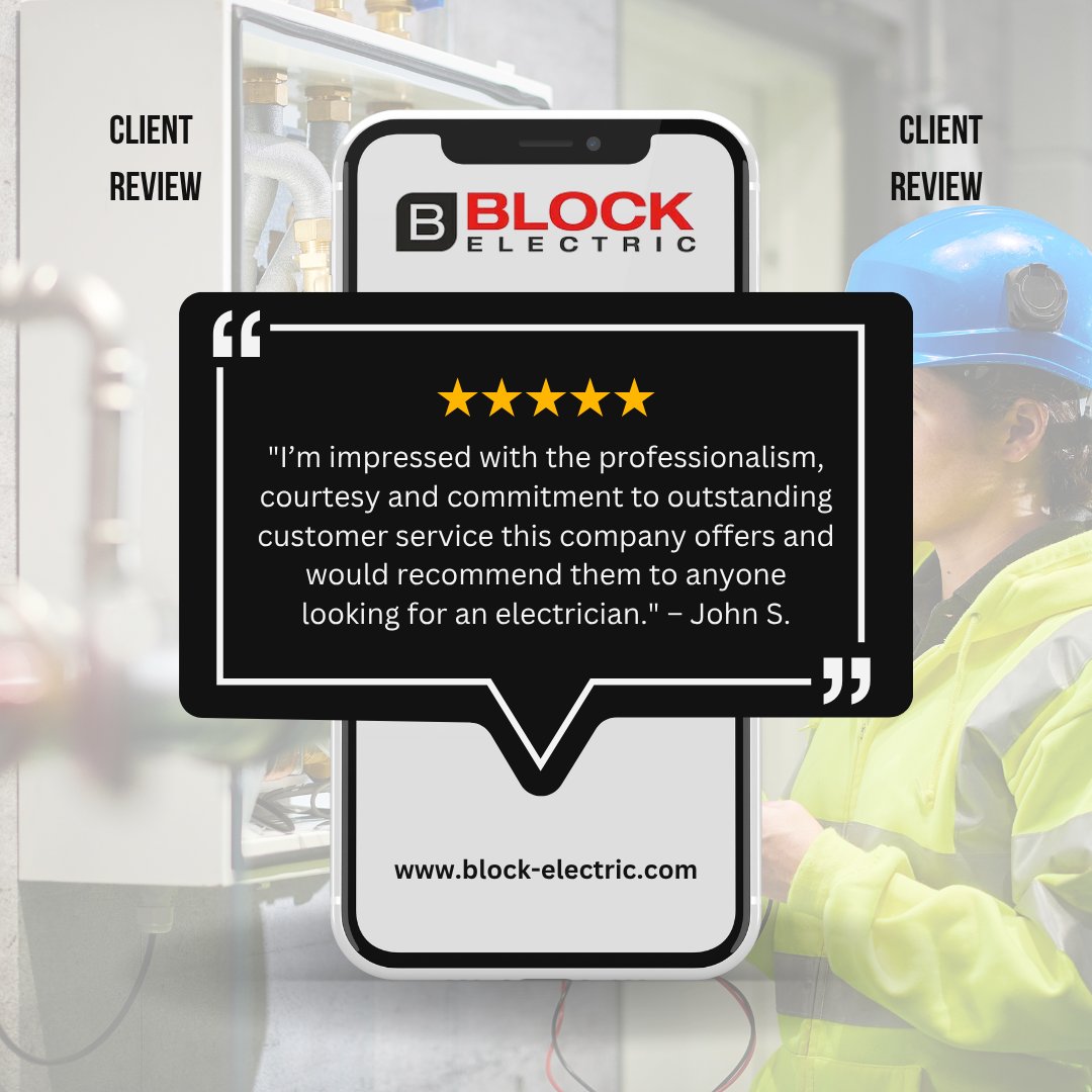 block_electric's tweet image. At Block Electric, your experience matters. Our licensed team brings over 20 years of industry knowledge to every project.

Call for your free estimate: 720-360-0706
Explore our services: block-electric.com

#CustomerFocused #ElectricianReview #TrustedProfessionals