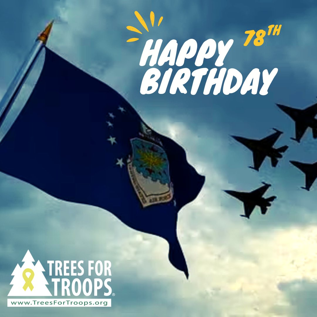 Trees4Troops's tweet image. ✈️ Happy 78th U.S. Air Force Birthday. Thanks to every Airman for 78 years of courage and innovation. 🇺🇸💙 #AirForceBirthday #78Years #AimHigh #SupportOurTroops #TreesForTroops #ChristmasSpiritFoundation