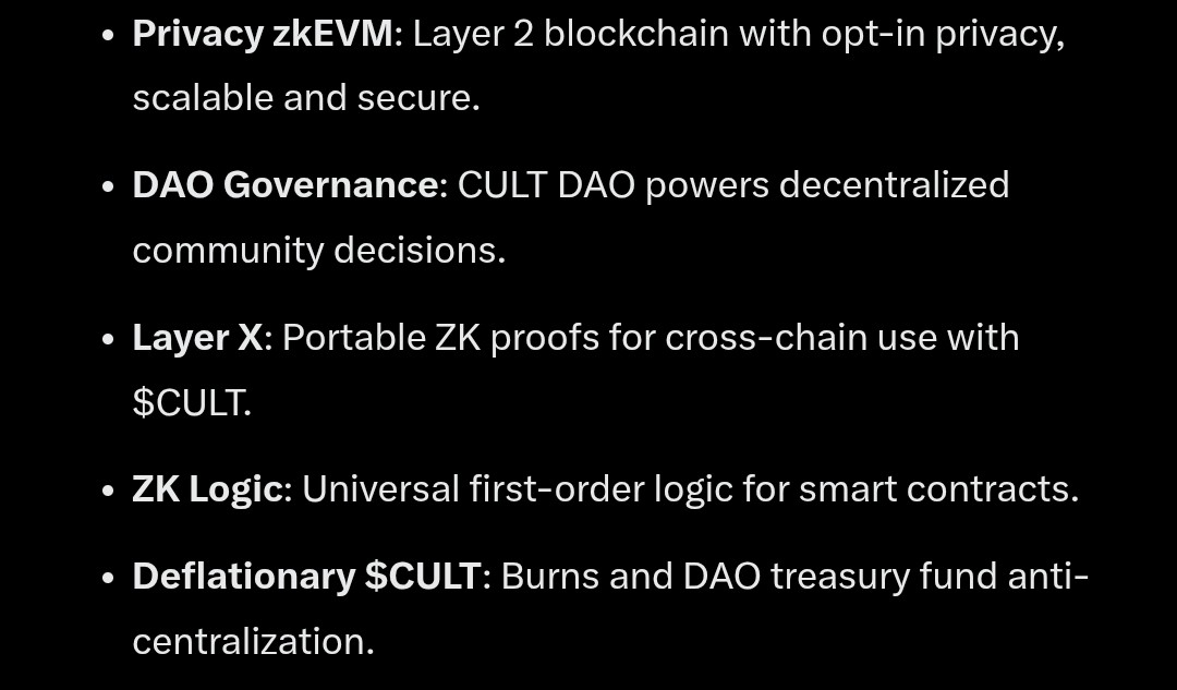cultdao_LayerX's tweet image. Stop being sidelined
$CULT DAO for governance
#ModulusZK the tech