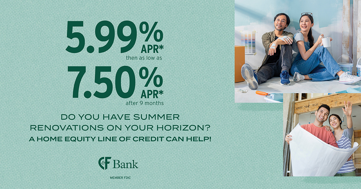 CandFBank's tweet image. Falling for home upgrades? 🍂 
Your home&apos;s equity can help! With a Home Equity Line of Credit and no closing costs*, your cozy firepit or refreshed kitchen is within reach. 
Learn more: cffc.com/intro-heloc #HELOC #HomeImprovement #FallProjects