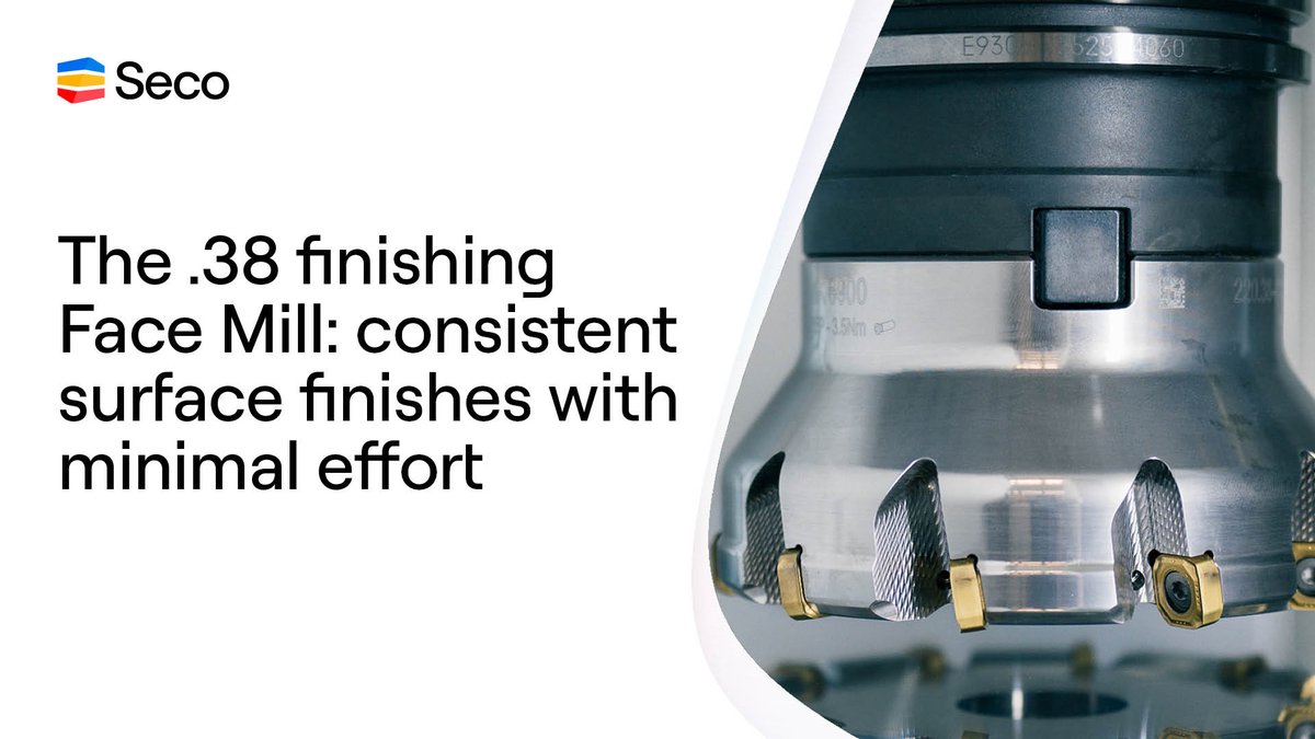 "High-performance finishing, made easy and reliable. A flexible concept designed to handle nearly any finishing and application requirement",  says Tobias Jakobi. 

The .38 Finishing Face Mill offers simplicity, flexibility &amp; precision. 

Learn more 👉 ow.ly/COzb50WXkKS