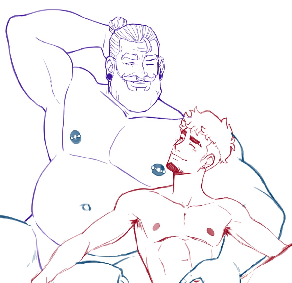 My two  OC couples!

Funny how so different they dynamic is 

Tlayo and Silvestre are more rough, naughty sex while Rovert and Trevor have more playful passionate sex

Both love to experiment a lot.
Soon in my P page ;)