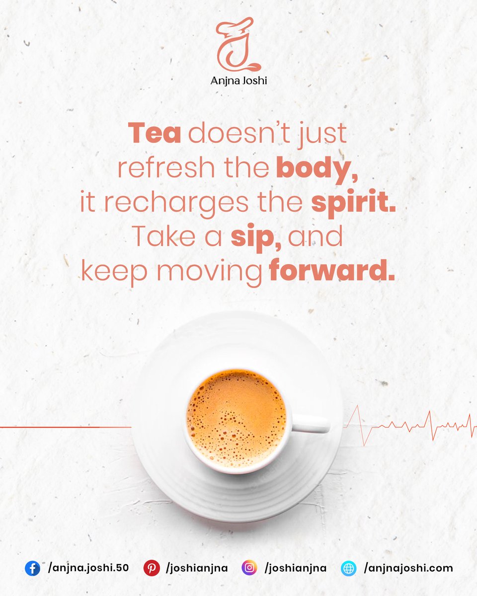☕ Tea isn’t just a refreshment—it’s fuel for the soul. 🌿
Take a sip, feel the calm, and keep moving forward with renewed energy. ✨

#tealovers #teatime #positivity #chai #motivation #keepmovingforward