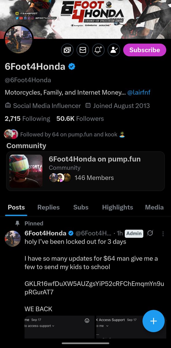 Soldierkid00's tweet photo. @KookCapitalLLC YouTube - 1,000,000+ Instagram - 200,000+ Facebook - 200,000+ X - 50,000+
https://t.co/B91ebbKQeO 
Before investing check for yourself check discord chats 
YouTube - 1,000,000+ Instagram - 200,000+ Facebook - 200,000+ X - 50,000+
#6foot4honda Is back the best dev ever https://t.co/DdMivG1sqk