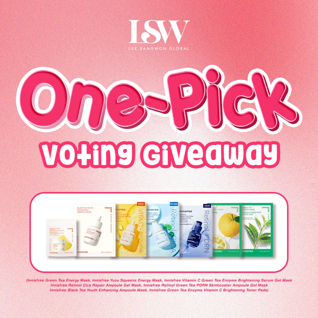 SANGWONGLOBALS's tweet photo. 🚨 ONE-PICK VOTING GIVEAWAY 🚨

It’s time to go ALL OUT for Sangwon’s One-Pick 💖 To celebrate the final round of voting, we’re hosting a giveaway with amazing Innisfree goodies ✨

🌸 10 WINNERS will each receive 5 @innisfree_kr items (4 masks + 1 toner pad)!
🌸 Open to ALL K-pop and K-beauty lovers!
🌸 The more you vote, the higher your chances of winning!

🗓 Duration: Sept 18 KST – Sept 25 KST (Winners announced Sept 26 KST)

#LEESANGWON #이상원 #サンウォン #李相沅 #BOYS2PLANET #보이즈2플래닛