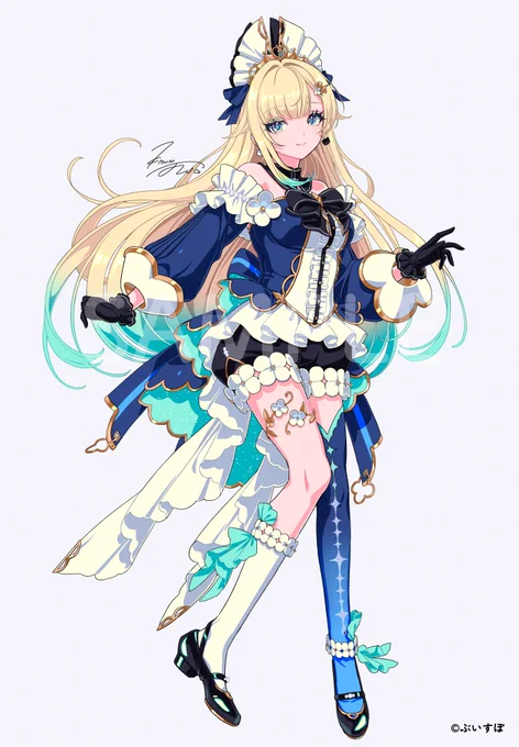 藍沢エマちゃん()の4周年記念グッズイラストを描かせていただきました