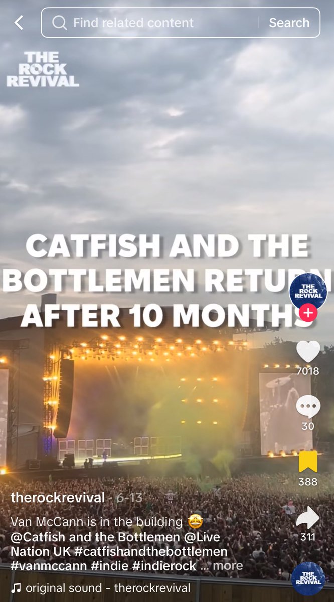 healyxturner's tweet image. seeing this on my tiktok and remembering the moment catfish got on stage 15 minutes late at heaton park and nearly killed half of their crowd before the gig even started #NotFunny  #TakeMeBack